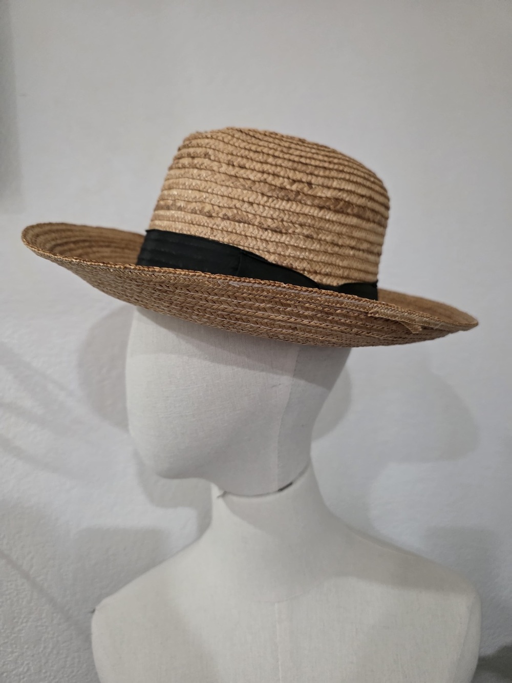 Straw Fedora with black band